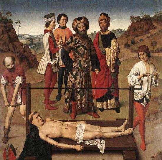 Dieric Bouts Martyrdom of St Erasmus oil painting image